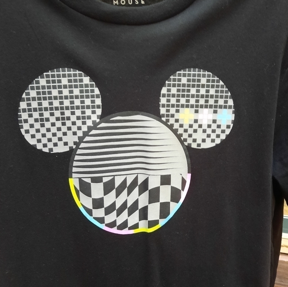 Disney Mickey Mouse Robot Black T-Shirt Unisex - Picture 4 of 8